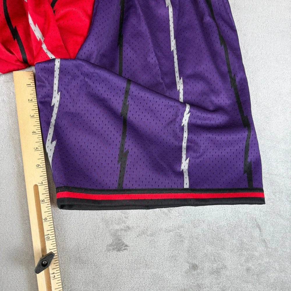 Toronto Raptors Mitchell & Ness Split Swingman Shorts Mens Large Purple Red NWT
